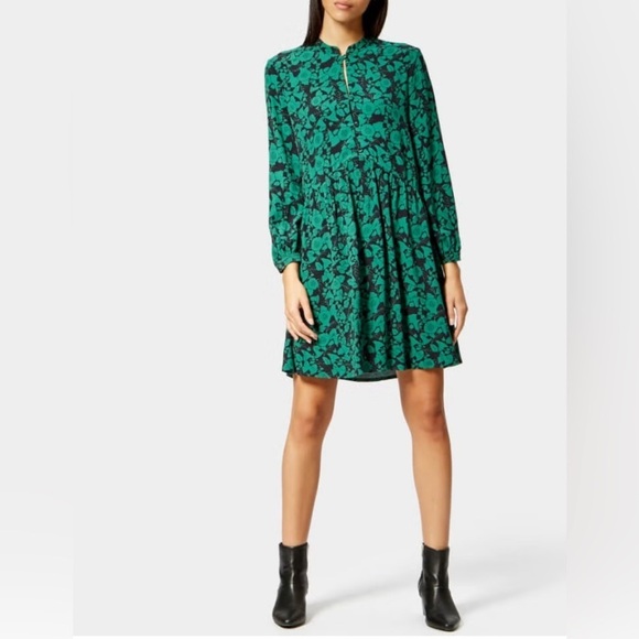 Whistles Women's Jacqueline Deco Print Shirt Dress - Green/Multi Size 4 - Picture 1 of 9